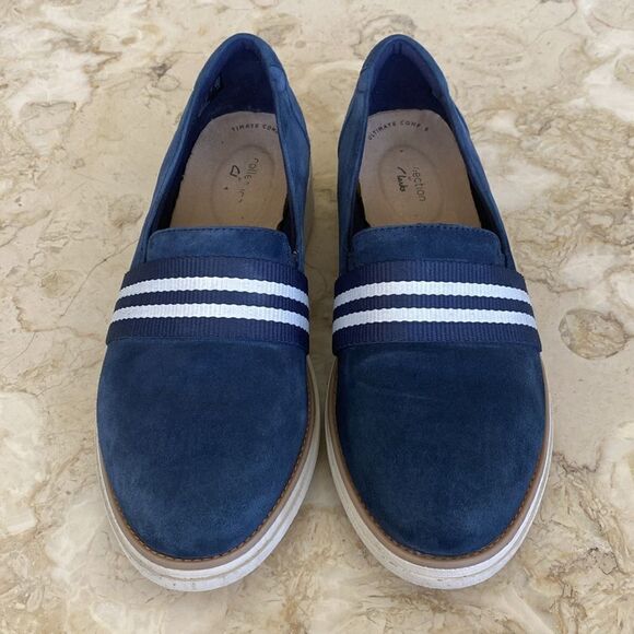 Clarks Ultimate Comfort Collection Leather Nautical Slip On Shoes - Picture 4 of 12